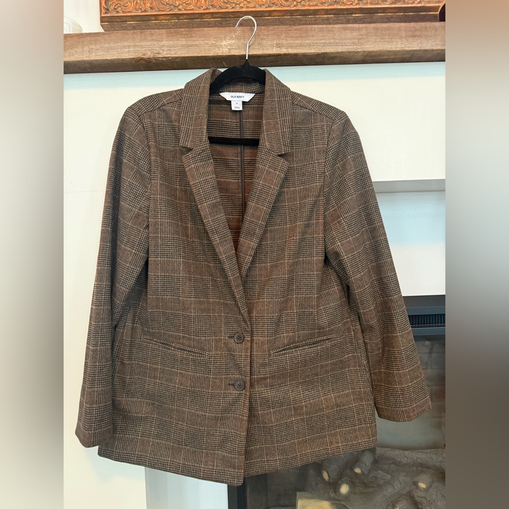 Old Navy Brown Checkered Women's Blazer
